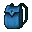 a blue backpack