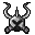 a horned helmet