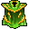 a green robe